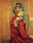 Henri De Toulouse-lautrec Canvas Paintings - Girl in a Fur, Mademoiselle Jeanne Fontaine